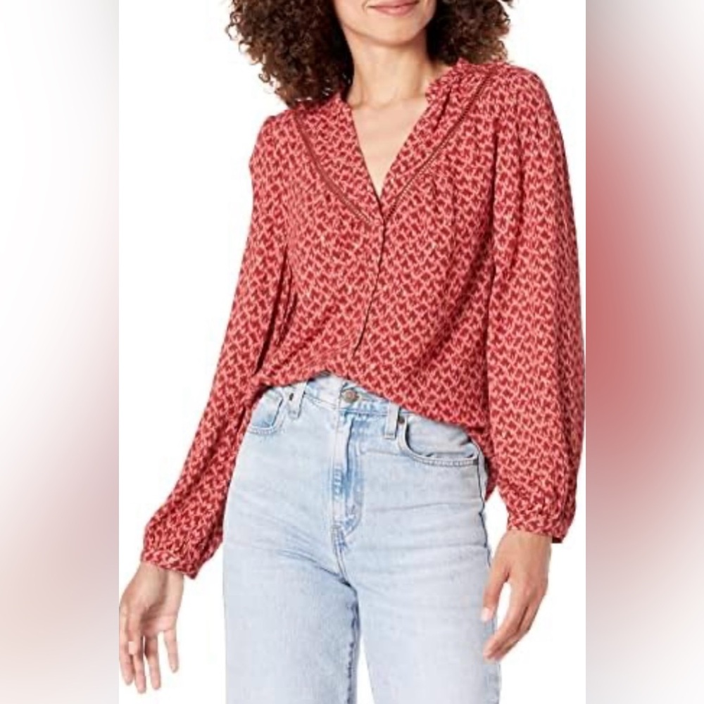 PAIGE Red Patterned Blouse